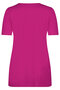 Plus Basics T-shirt met V-hals in pink.